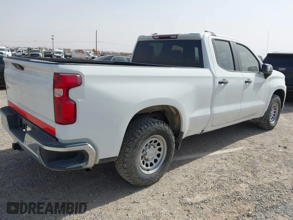 2020 Chevrolet Silverado 1500 Work Truck with VIN 1GCRWAEH1LZ335908, listed as a IAAI auction lot 41720573 with 190,380 mi miles and . Bid and sale history available at DreamBid. Image 4.