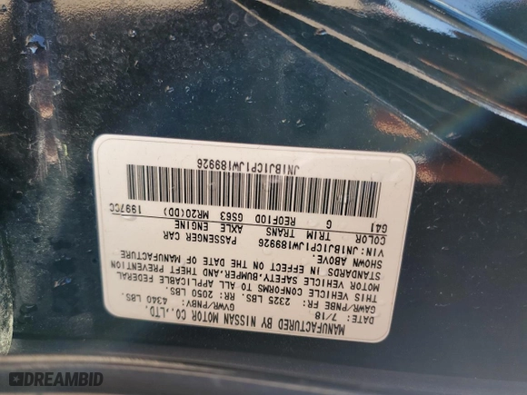 2018 Nissan Rogue Sport SL with VIN JN1BJ1CP1JW189926, listed as a Copart auction lot 50103345 with 112,707 mi miles and Salvage Title. Bid and sale history available at carsss.com. Image 13.