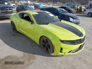 2020 Chevrolet Camaro 1LT with VIN 1G1FB1RSXL0130718, listed as a IAAI auction lot 41653708 with 96,577 mi miles. Bid and sale history available at carsss.com. Image 1.