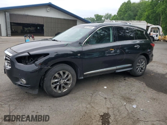 2015 Infiniti QX60 with VIN 5N1AL0MM6FC559628, listed as a Copart auction lot 60128485 with 157,196 mi miles and Salvage title. Bid and sale history available at DreamBid. Image 1.