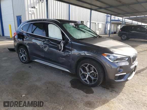 2017 BMW X1 sDrive28i with VIN WBXHU7C34HP924730, listed as a Copart auction lot 52245005 with 0 mi miles and Salvage Title. Bid and sale history available at carsss.com. Image 4.