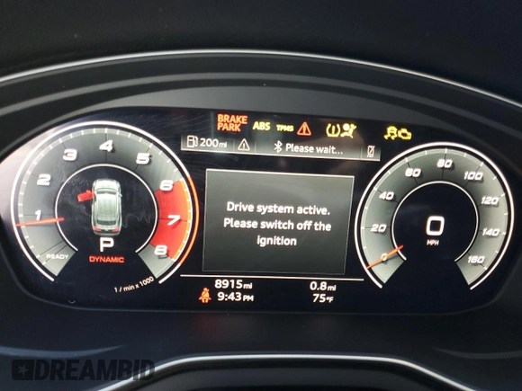 2021 Audi A5 Sportback Premium Plus with VIN WAUCBCF5XMA061395, listed as a Copart auction lot 48883485 with 8,915 mi miles and Clean Title. Bid and sale history available at carsss.com. Image 9.