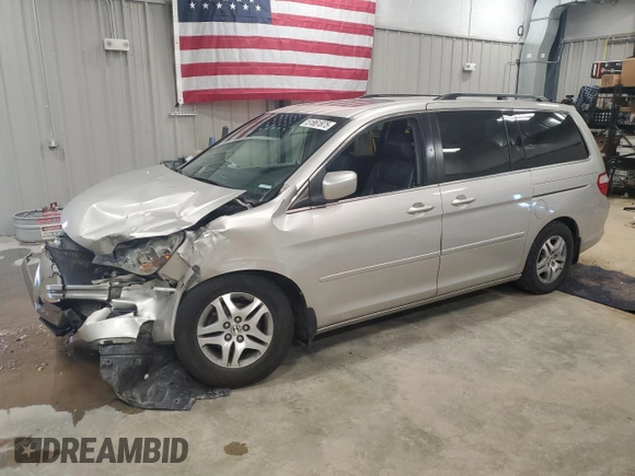 2006 Honda Odyssey EX-L z VIN 5FNRL38606B414740, wystawiony jako Copart lot #51861875 z przebiegiem 86 713 mil mil oraz Czysty tytuł • Clean title. Historia ofert i sprzedaży dostępna na DreamBid. Obrazek 1.