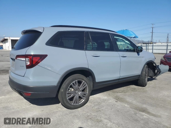 2022 Honda Pilot Sport z VIN 5FNYF5H3XNB018348, wystawiony jako Copart lot #54051645 z przebiegiem 49 712 mil mil oraz Szkoda całkowita • Salvage title. Historia ofert i sprzedaży dostępna na DreamBid. Obrazek 3.