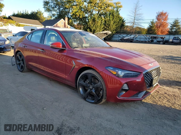2019 Genesis G70 2.0T Advanced with VIN KMTG44LA6KU033399, listed as a Copart auction lot 73278344 with 52,598 mi miles and Salvage Title. Bid and sale history available at carsss.com. Image 4.