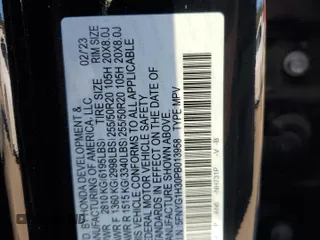 2023 Honda Pilot Sport with VIN 5FNYG1H30PB013958, listed as a Copart auction lot 41387475 with 56,402 mi miles and Salvage Title. Bid and sale history available at carsss.com. Image 15.