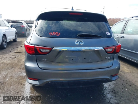 2019 Infiniti QX60 Luxe with VIN 5N1DL0MM5KC529818, listed as a IAAI auction lot 41785839 with 109,012 mi miles and . Bid and sale history available at DreamBid. Image 16.