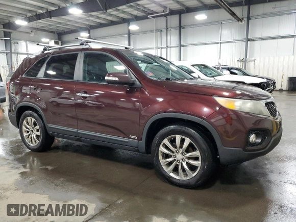 2011 Kia Sorento EX with VIN 5XYKUDA27BG036723, listed as a Copart auction lot 50180075 with 209,861 mi miles and Salvage Title. Bid and sale history available at carsss.com. Image 4.