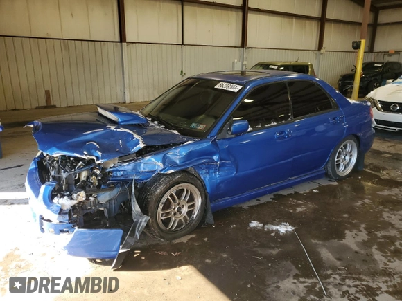 2005 Subaru Impreza Sedan (Natl) WRX with VIN JF1GD296X5H506522, listed as a Copart auction lot 86289504 with 0 mi miles and Salvage Title. Bid and sale history available at carsss.com. Image 1.