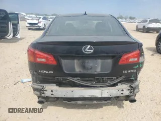 2007 Lexus IS with VIN JTHBK262172045792, listed as a Copart auction lot 52644925 with 186,609 mi miles and Salvage Title. Bid and sale history available at carsss.com. Image 6.