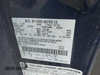 2009 Ford F-150 XL with VIN 1FTPW12V59FA18709, listed as a IAAI auction lot 42053057 with 156,035 mi miles. Bid and sale history available at carsss.com. Image 9.