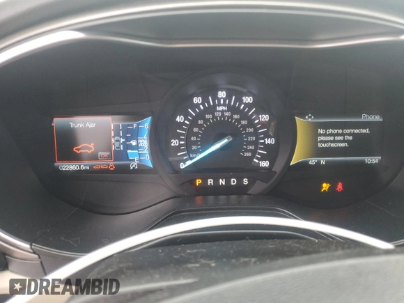 2019 Ford Fusion SE with VIN 3FA6P0HD3KR172335, listed as a Copart auction lot 86637504 with 22,860 mi miles and Salvage Title. Bid and sale history available at carsss.com. Image 9.