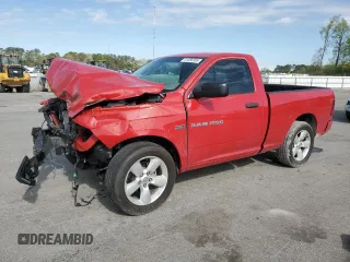 2012 Ram 1500 Express with VIN 3C6JD6AT1CG279809, listed as a Copart auction lot 51386385 with 213,181 mi miles and Salvage title. Bid and sale history available at DreamBid. Image 1.