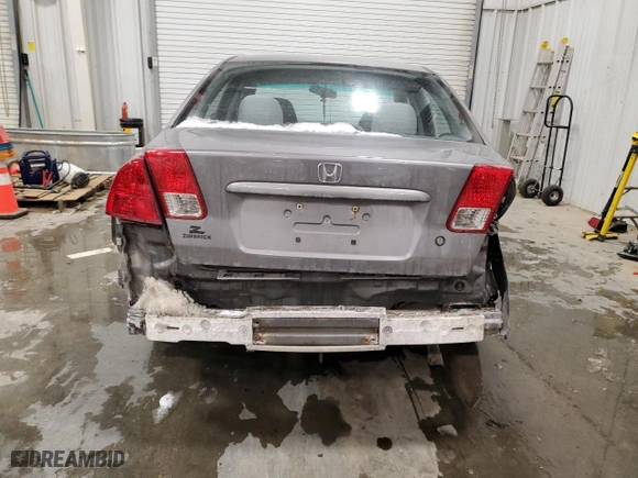 2005 Honda Civic Sdn LX with VIN 1HGES16595L023485, listed as a Copart auction lot 45838695 with 204,502 mi miles and Non Repairable. Bid and sale history available at carsss.com. Image 6.