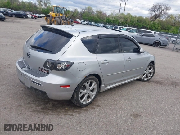 2008 Mazda 3 s GT *Ltd Avail* with VIN JM1BK344381776811, listed as a IAAI auction lot 42033595 with 184,540 mi miles. Bid and sale history available at carsss.com. Image 4.