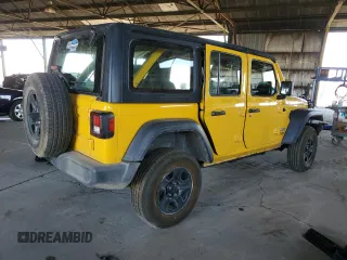 2018 Jeep Wrangler Unlimited Sport z VIN 1C4HJXDG9JW291015, wystawiony jako Copart lot #46114545 z przebiegiem 81 288 mil mil oraz Szkoda całkowita • Salvage title. Historia ofert i sprzedaży dostępna na DreamBid. Obrazek 3.