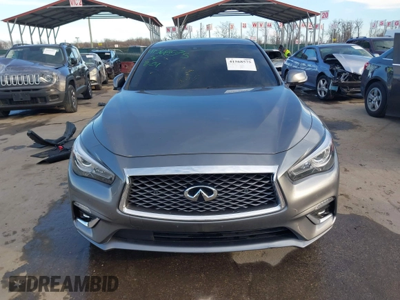 2019 Infiniti Q50 3.0t LUXE with VIN JN1EV7AR7KM559508, listed as a IAAI auction lot 41568575 with 21,921 mi miles. Bid and sale history available at carsss.com. Image 12.