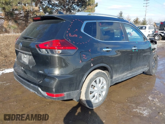 2017 Nissan Rogue SV with VIN KNMAT2MVXHP518360, listed as a IAAI auction lot 41618016 with 140,684 mi miles and . Bid and sale history available at carsss.com. Image 4.