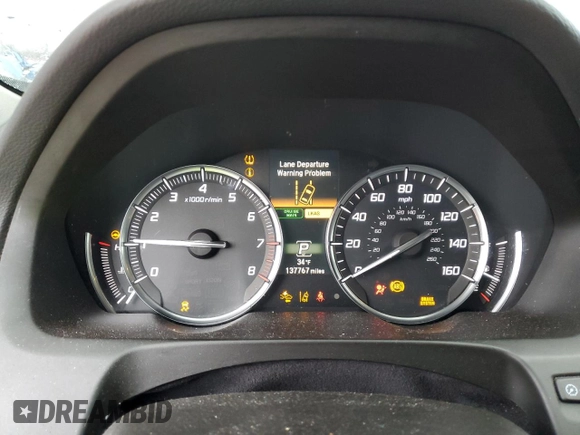 2017 Acura TLX V6 w/Technology Pkg with VIN 19UUB2F52HA004312, listed as a Copart auction lot 43905785 with 137,767 mi miles and Salvage Title. Bid and sale history available at carsss.com. Image 9.