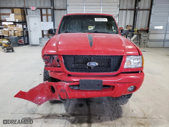 2002 Ford Ranger XL with VIN 1FTYR11U62PA10767, listed as a Copart auction lot 85024224 with 186,312 mi miles and Salvage Title. Bid and sale history available at carsss.com. Image 5.