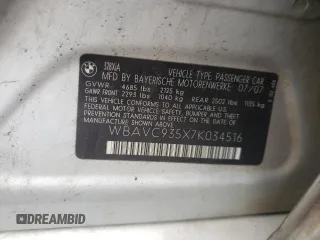 2007 BMW 3 Series 328xi с VIN WBAVC935X7K034516, выставлен на аукционе Copart как лот 56903595 с пробегом 101 977 миль миль и Списание • Salvage title. История ставок и продаж доступна на DreamBid. Изображение 12.