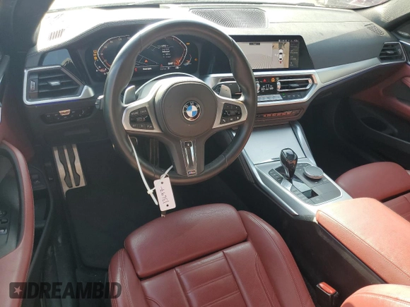 2021 BMW 4 Series 430i with VIN WBA53AP01MCF91307, listed as a Copart auction lot 54071005 with 44,952 mi miles and Salvage title. Bid and sale history available at DreamBid. Image 8.