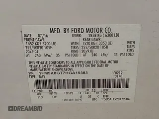 2017 Ford Explorer Sport с VIN 1FM5K8GT7HGA19383, выставлен на аукционе IAAI как лот 42468555 с пробегом 89 442 миль миль и . История ставок и продаж доступна на DreamBid. Изображение 9.