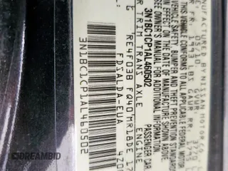 2010 Nissan Versa S with VIN 3N1BC1CP1AL460502, listed as a Copart auction lot 61106935 with 217,945 mi miles and Salvage title. Bid and sale history available at DreamBid. Image 12.