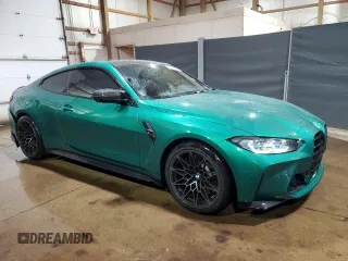 2021 BMW M4 Competition with VIN WBS33AZ06MCH17175, listed as a Copart auction lot 70617284 with 24,730 mi miles and Salvage Title. Bid and sale history available at carsss.com. Image 4.
