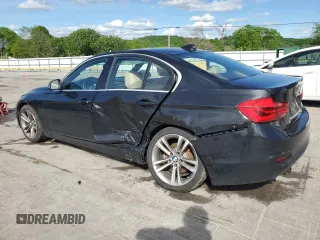 2017 BMW 3 Series 330i with VIN WBA8B9G37HNU53691, listed as a Copart auction lot 54612825 with 107,287 mi miles and Salvage Title. Bid and sale history available at carsss.com. Image 2.
