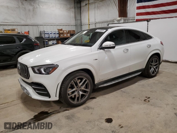 2022 Mercedes-Benz GLE 53 AMG with VIN 4JGFD6BB2NA823655, listed as a Copart auction lot 53130005 with 15,657 mi miles and Clean title. Bid and sale history available at DreamBid. Image 1.