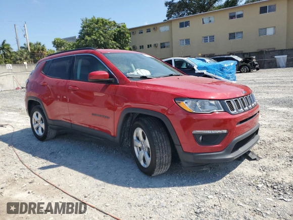 2019 Jeep Compass Latitude with VIN 3C4NJCBB0KT646602, listed as a Copart auction lot 50365015 with 50,782 mi miles and Non Repairable. Bid and sale history available at DreamBid. Image 4.