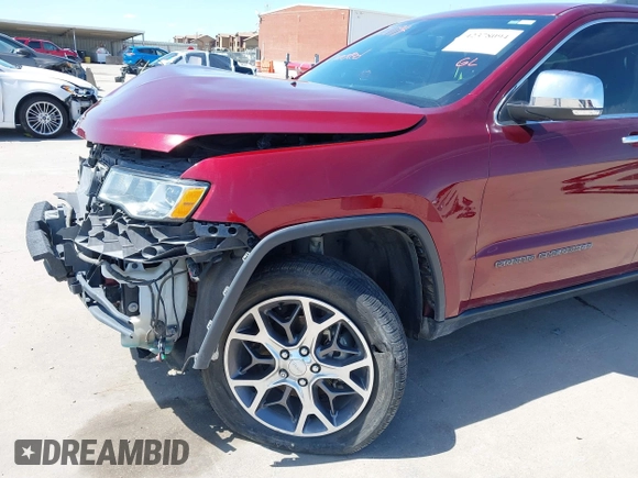 2020 Jeep Grand Cherokee Limited with VIN 1C4RJEBG2LC256980, listed as a IAAI auction lot 42378094 with 83,267 mi miles and . Bid and sale history available at DreamBid. Image 20.