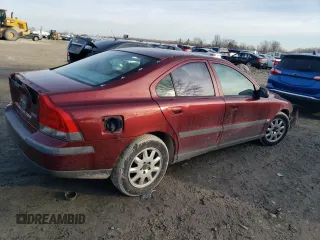 2001 Volvo S60 with VIN YV1RS61R512081241, listed as a Copart auction lot 43584055 with 115,211 mi miles and Salvage Title. Bid and sale history available at carsss.com. Image 3.