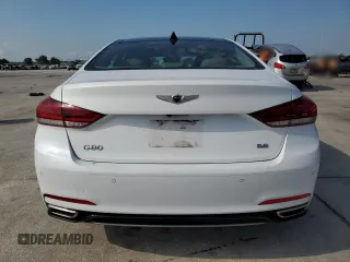 2018 Genesis G80 3.8L with VIN KMHGN4JE0JU216079, listed as a Copart auction lot 72287184 with 37,576 mi miles and Salvage Title. Bid and sale history available at carsss.com. Image 6.