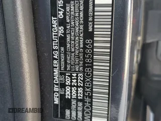 2016 Mercedes-Benz E 350 Sport with VIN WDDHF5KBXGB185868, listed as a Copart auction lot 54947285 with 65,216 mi miles and Salvage title. Bid and sale history available at DreamBid. Image 12.