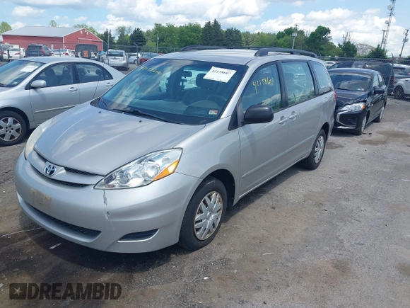 2008 Toyota Sienna CE with VIN 5TDZK23C88S201351, listed as a IAAI auction lot 42158607 with 213,618 mi miles. Bid and sale history available at carsss.com. Image 2.