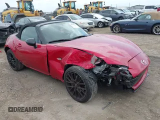 2017 Mazda MX-5 Miata Club with VIN JM1NDAC73H0121187, listed as a IAAI auction lot 41990611 with 19,158 mi miles and . Bid and sale history available at DreamBid. Image 1.