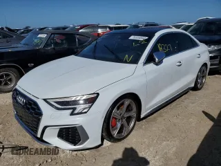 2023 Audi S3 Premium Plus z VIN WAUH3DGY4PA030049, wystawiony jako Copart lot #76555894 z przebiegiem 18 327 mil mil oraz Nie do naprawy • Non repairable. Historia ofert i sprzedaży dostępna na DreamBid. Obrazek 1.