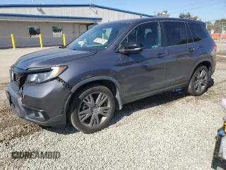 2019 Honda Passport EX-L with VIN 5FNYF7H58KB003906, listed as a Copart auction lot 46312795 with 59,417 mi miles and Salvage Title. Bid and sale history available at carsss.com. Image 1.