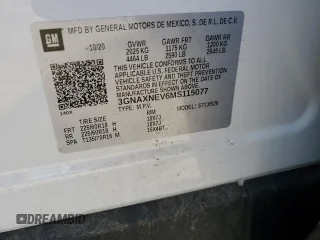 2021 Chevrolet Equinox Premier z VIN 3GNAXNEV6MS115077, wystawiony jako Copart lot #53614425 z przebiegiem 50 438 mil mil oraz Szkoda całkowita • Salvage title. Historia ofert i sprzedaży dostępna na DreamBid. Obrazek 13.