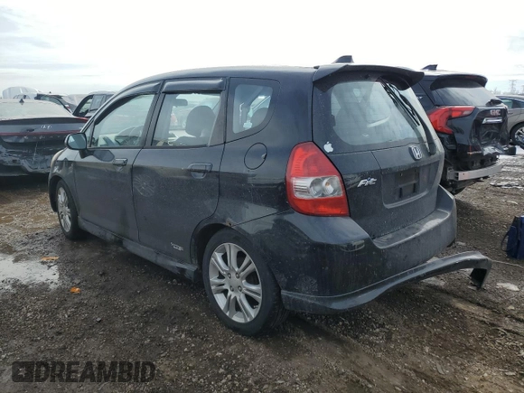 2008 Honda Fit Sport with VIN JHMGD386X8S021501, listed as a Copart auction lot 46508985 with 196,303 mi miles and Salvage Title. Bid and sale history available at carsss.com. Image 2.