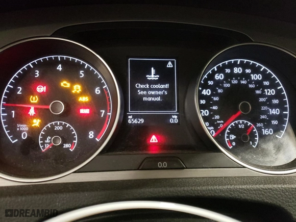 2016 Volkswagen Golf TSI SE with VIN 3VW217AU2GM043677, listed as a Copart auction lot 47950633 with 65,629 mi miles. Bid and sale history available at carsss.com. Image 9.