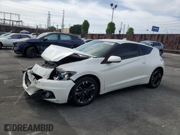 2015 Honda CR-Z EX with VIN JHMZF1D6XFS003512, listed as a Copart auction lot 56709955 with 78,785 mi miles and Salvage title. Bid and sale history available at DreamBid. Image 1.