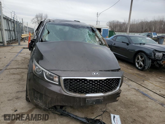 2016 Kia Sedona LX with VIN KNDMB5C10G6151540, listed as a Copart auction lot 46419095 with Not Provided miles and Salvage Title. Bid and sale history available at DreamBid. Image 5.