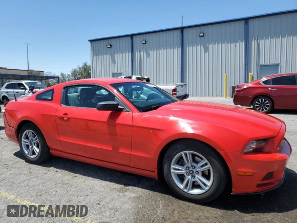 2014 Ford Mustang V6 with VIN 1ZVBP8AM1E5327826, listed as a Copart auction lot 57093825 with 158,268 mi miles and Salvage title. Bid and sale history available at DreamBid. Image 4.
