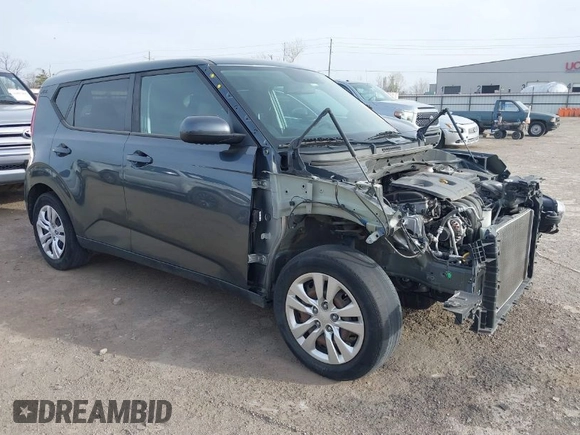 2020 Kia Soul LX with VIN KNDJ23AUXL7083367, listed as a IAAI auction lot 41805794 with 74,582 mi miles. Bid and sale history available at carsss.com. Image 1.