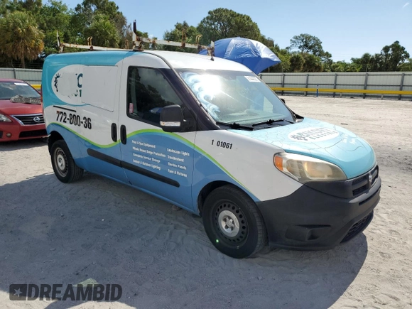 2016 Ram ProMaster City Cargo Tradesman with VIN ZFBERFAT0G6B52042, listed as a Copart auction lot 61444835 with 143,723 mi miles and Salvage title. Bid and sale history available at DreamBid. Image 4.