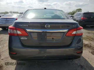 2015 Nissan Sentra SV with VIN 3N1AB7AP8FL648302, listed as a Copart auction lot 54629235 with 135,585 mi miles and Clean Title. Bid and sale history available at carsss.com. Image 6.