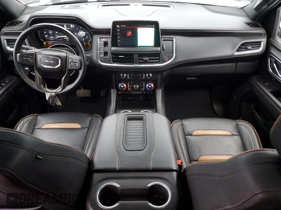 2023 GMC Yukon AT4 with VIN 1GKS2CKDXPR212872, listed as a Copart auction lot 43956265 with 74,656 mi miles and Salvage Title. Bid and sale history available at carsss.com. Image 8.
